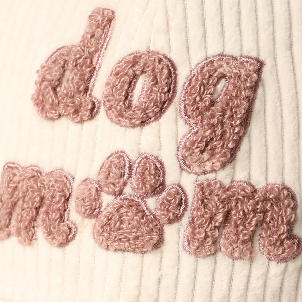 Fashion City – wholesale Baseballkeps - Unisex – Dog Mom keps i manchestertyg med chenillemärke2