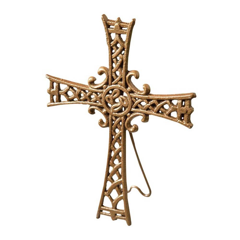 Manual Woodworkers and Weavers, Inc. - Wholesale Decorative Tabletop Object - Stand On The Solid Rock Cast Iron Cross S/21