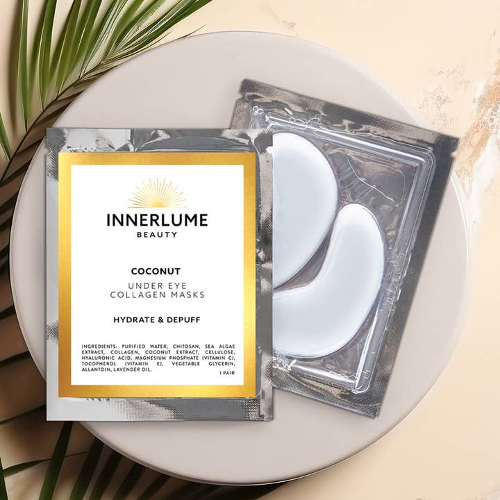 Collagen Eye Gel Mask- Coconut for wholesale by INNERLUME BEAUTY