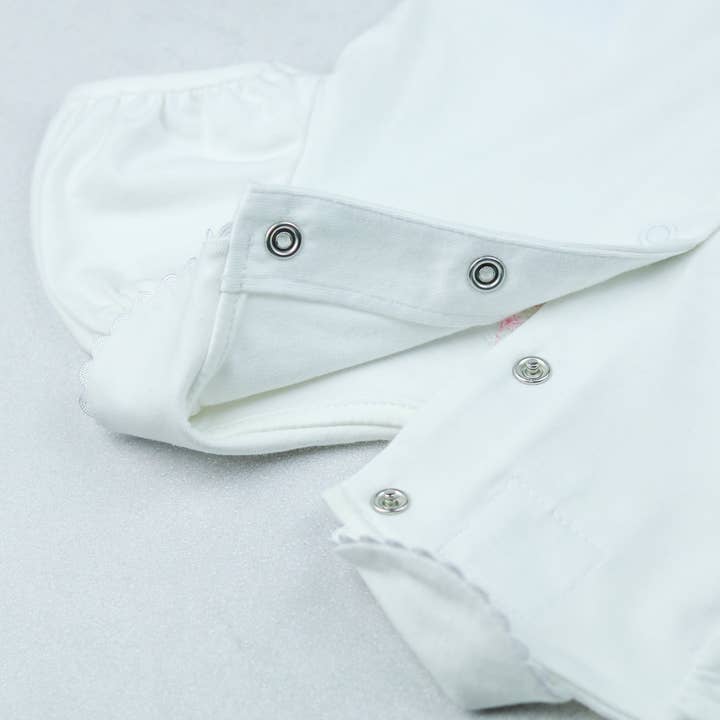 Emile Et Rose - Wholesale Jumpsuit - Baby - Jody White Girls Heart Embroidery Romper6