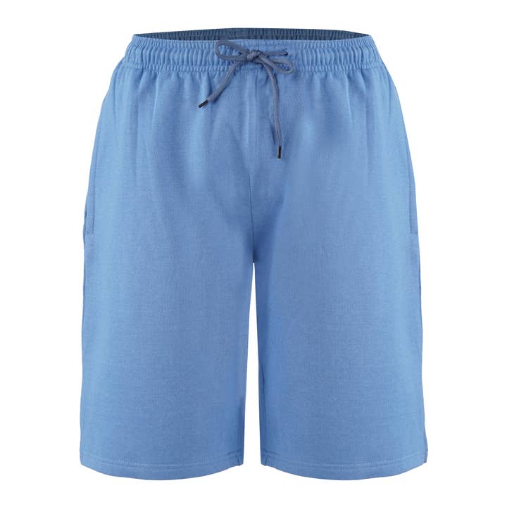 Unisex-Shorts aus Fleece in Himmelblau für den Großhandel von WASTEWEAR