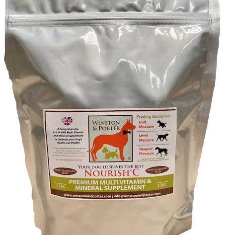 ​Winston and Porter - Wholesale Pet Supplement - Dog - Nourish + C Premium Multi Vitamin & Mineral ALL IN ONE Raw Dog Food Supplement