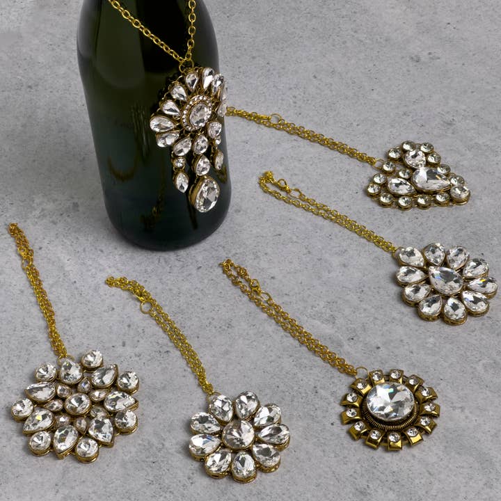 India Handicrafts Inc - Wholesale Wine charm - Wine Bottle Charms, Asst.610