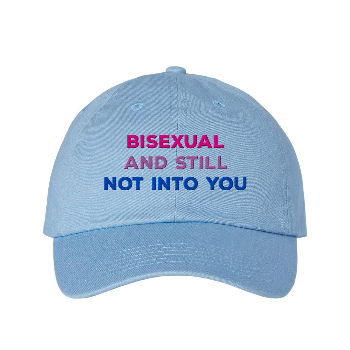 Lucky Luna Apparel - Wholesale Baseball Cap - Women's - Bisexual and Still Not Into You Embroidered Dad Hat4