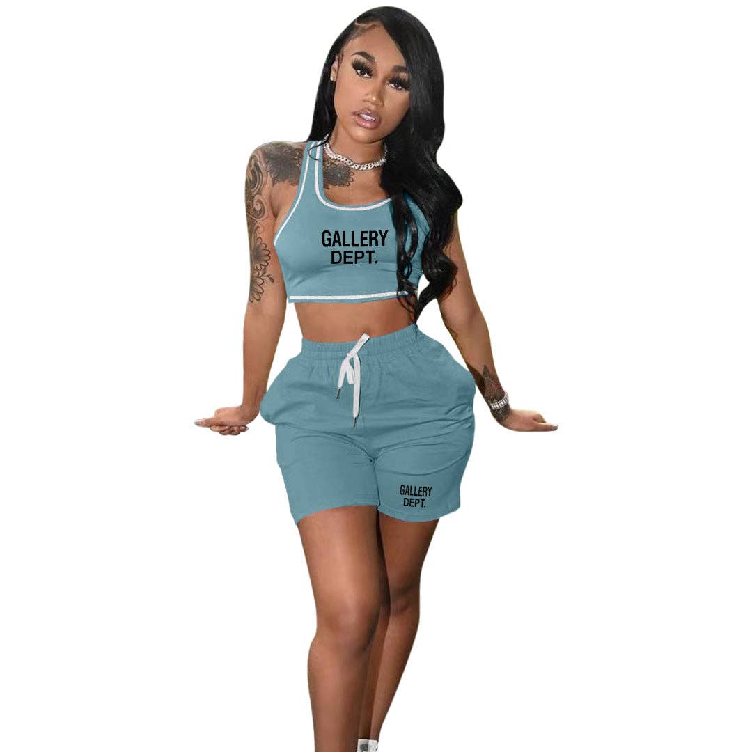 MB Fashion Wholesale - Wholesale Top & Short Set (NOT Loungewear) - Women's - MB FASHION O-NECK PRINTED SHORT SET 323LY4