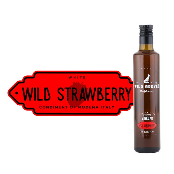 Wild Strawberry (White Balsamic Vinegar) for wholesale by Wild Groves