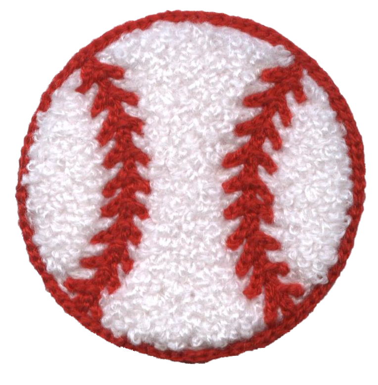 Wholesale Applique - Wholesale Patch - 3" Chenille Baseball or Softball, Letterman Iron on Patch0