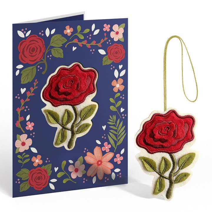 Everlasting Rose HeartFelt Charm Card™ 5x7" Card for wholesale by Lovepop Cards