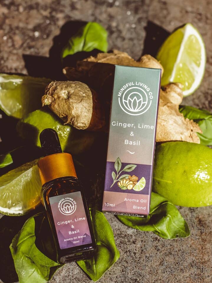 Ginger, Lime & Basil Aroma Oil for wholesale by Mindful Living Co.