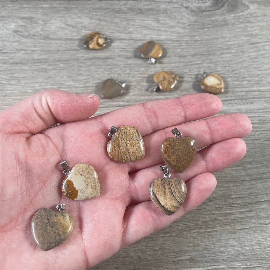 Keystone Crystals - Wholesale Individuele bedel/hanger - 20mm Edelsteen Hart Hangers – Groothandel Sieraden5