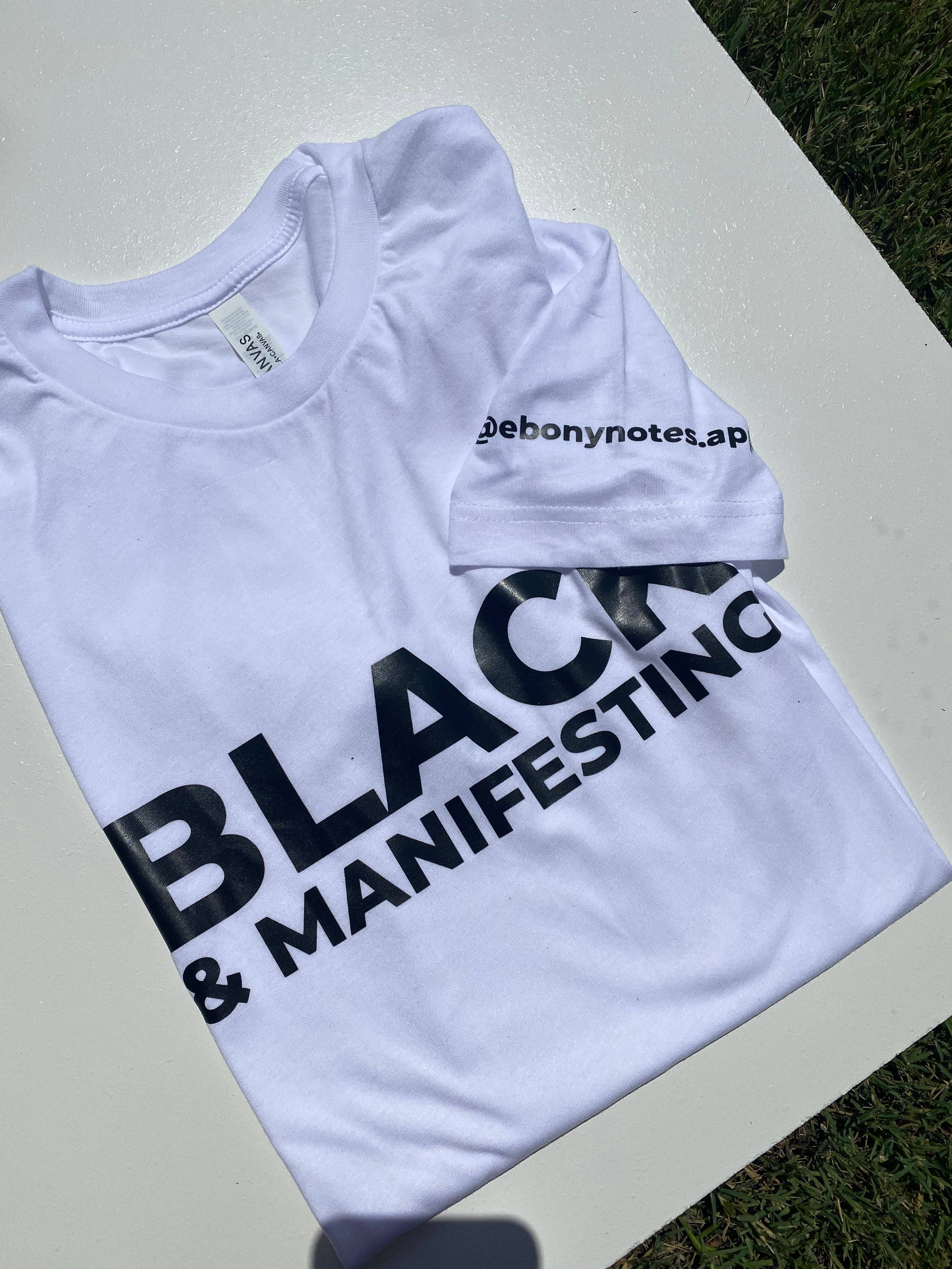 Ebony Notes Company - Wholesale Screen Printed T-Shirt - Unisex - Black & Manifesting Shirt5