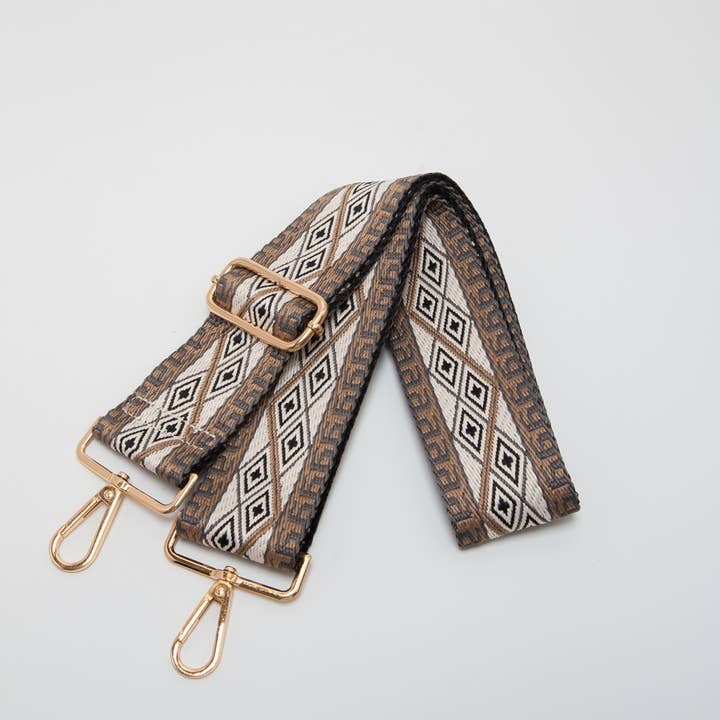 Pine Apparel - Wholesale Bag Strap - Women's - Geometric Diamond Woven Adjustable Canvas Strap2