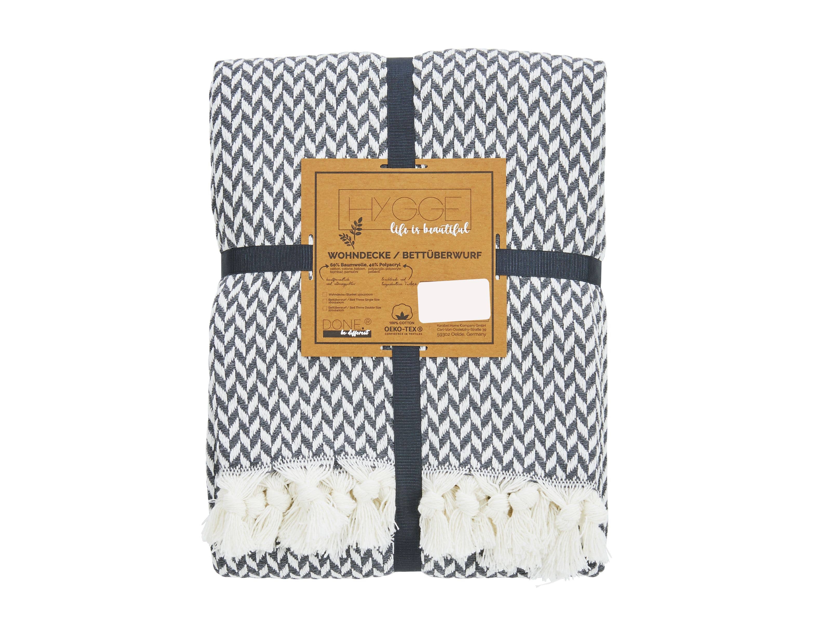 DONE.® - Wholesale Bedding Blanket - ELENA Blanket/Bed Throw (3 Sizes, 3 Colours)5