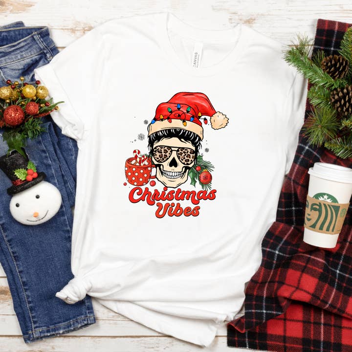 Christmas Vibes Christmas Tee for wholesale by Londas Trendy Tees