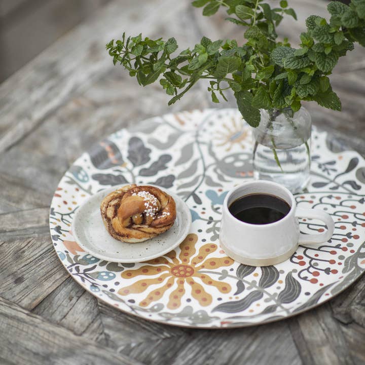 Spira of Sweden - Wholesale Serving Tray - MYLLRA tray Ø38 cm - Greige1