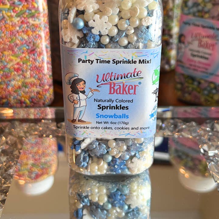 Ultimate Baker - Wholesale Sprinkles - Ultimate Baker Sprinkles Snowballs (6oz Retail)