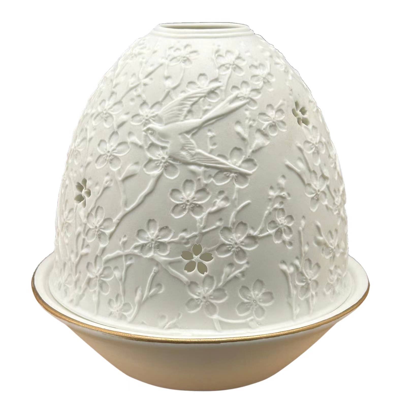 L. GLOW Home – Großhandel Kerzenhalter – Kerzenhalter mit Schwalben-Motiv und Kirschblüten7