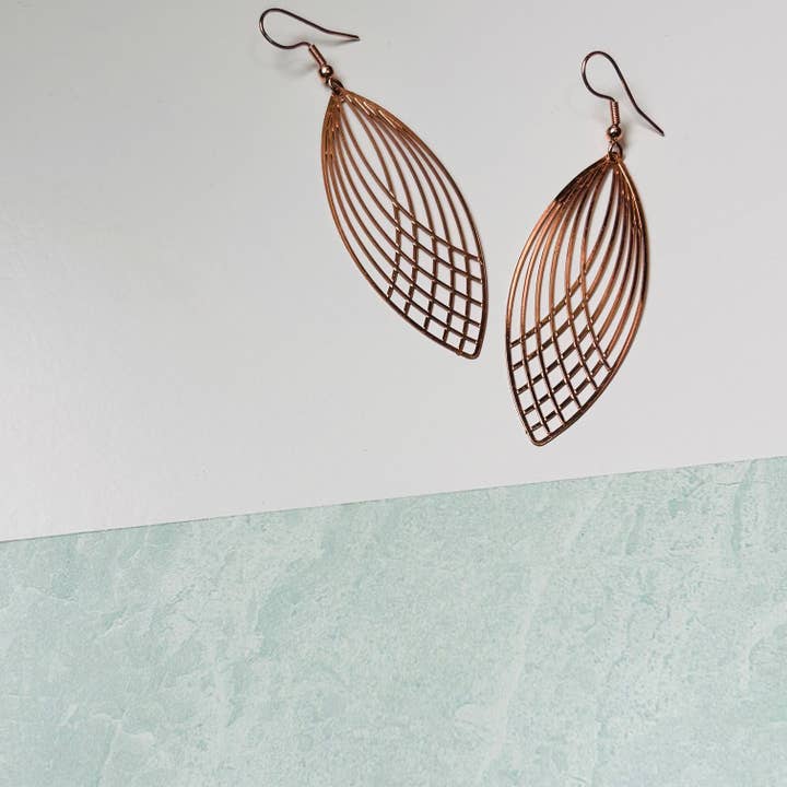 Dear Darlington - Wholesale Dangle Earrings - Lace Leaf Earrings3