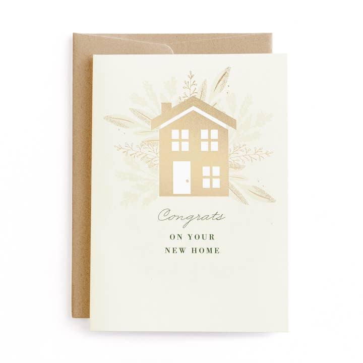 Gilded Home, New Home Greeting Card, Foil-Pressed for wholesale by Minted
