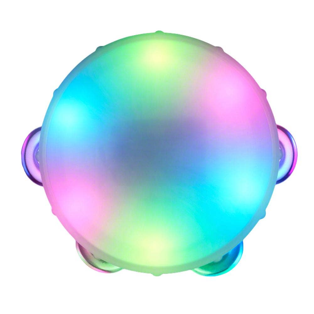 Blinkee.com, LLC - Wholesale Light-Up Toy - Kids & Baby - Light Up Mini Multicolored Round Tambourine1
