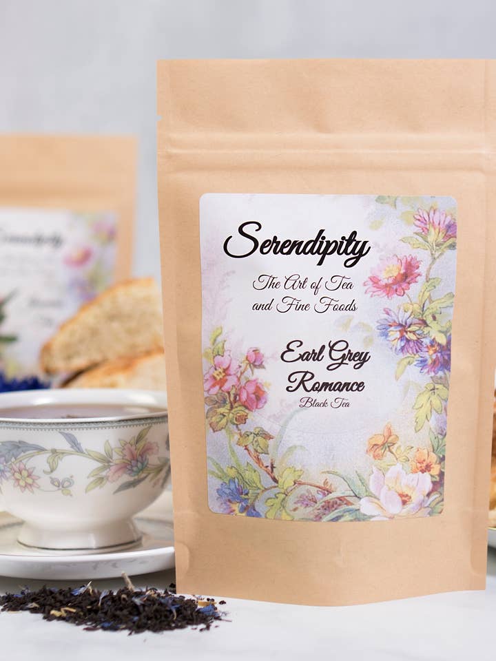 Earl Grey Romance Svart Te för wholesale av Serendipity: The Art of Tea and Fine Foods, LLC