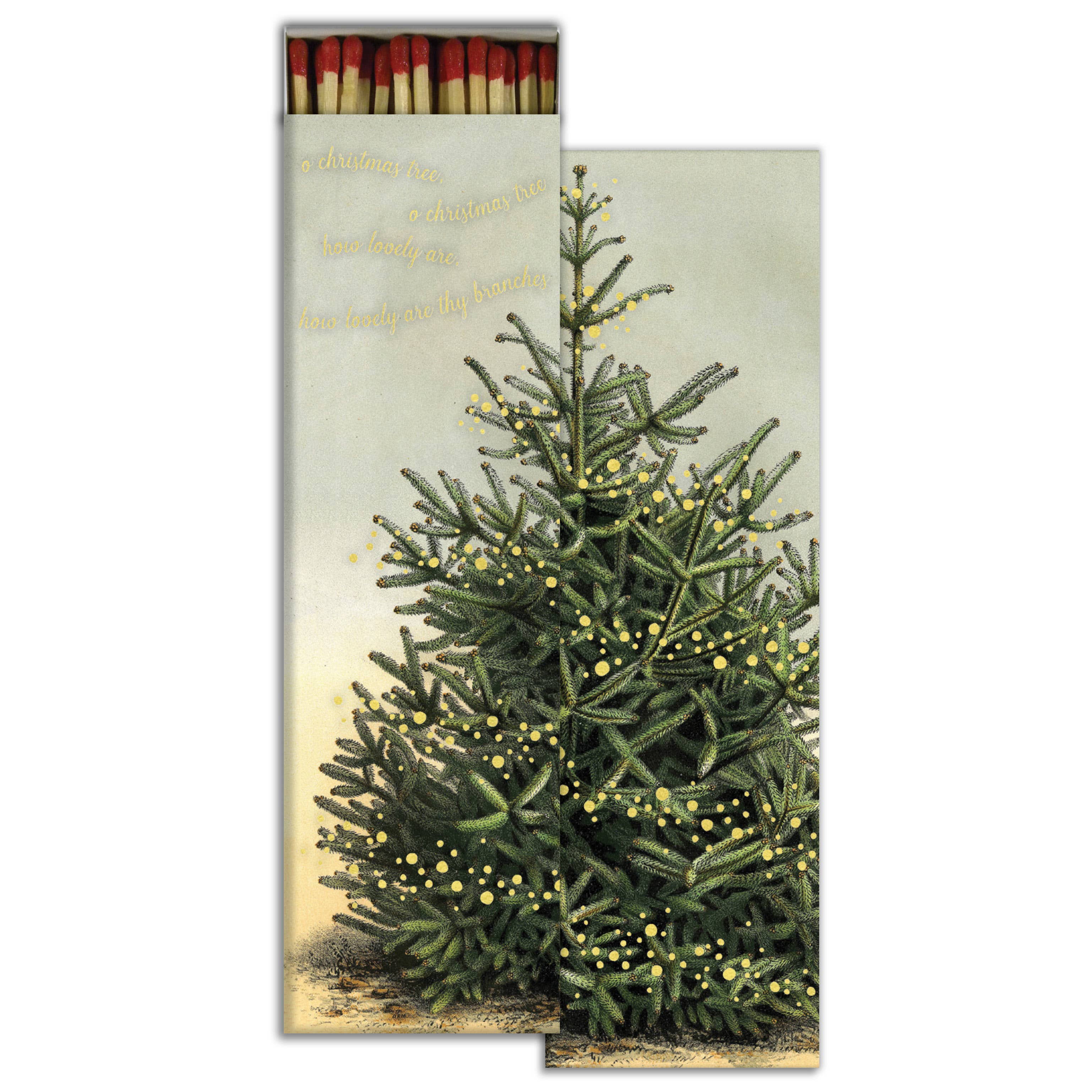 HomArt - Vente Allumettes - Boîte d'allumettes « Oh, Christmas Tree » vert avec dorure0