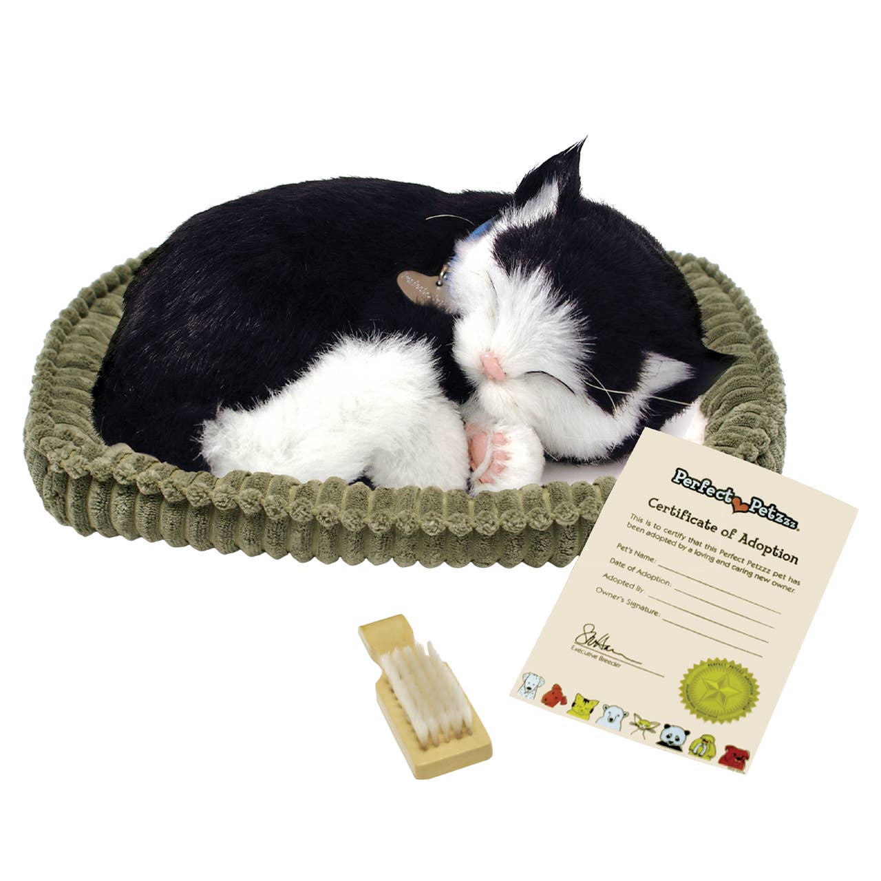 Kelli's - Wholesale Pet Plush Toy - Dog - Perfect Petzzz - Black & White Kitten2