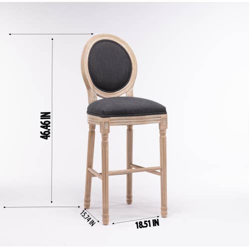 VTNG50 - Wholesale Stool - French Country Wooden Upholstered Barstools , Set of 214