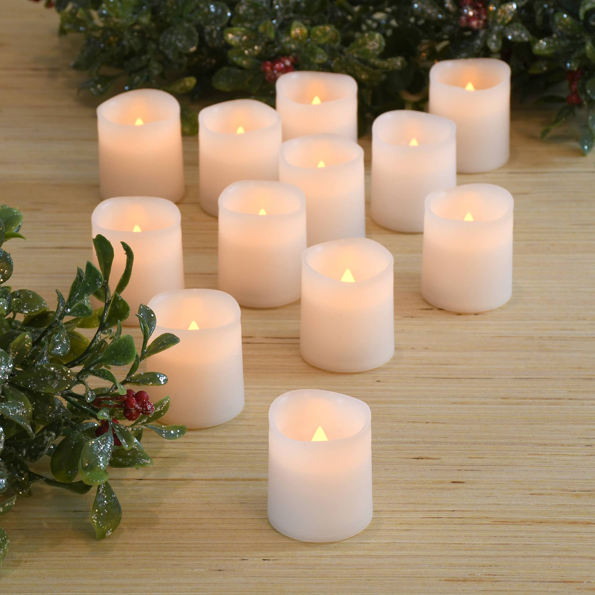 LumaBase - Wholesale Flameless Candle - Battery Operated LED Votive Candles, Amber - Set of 123