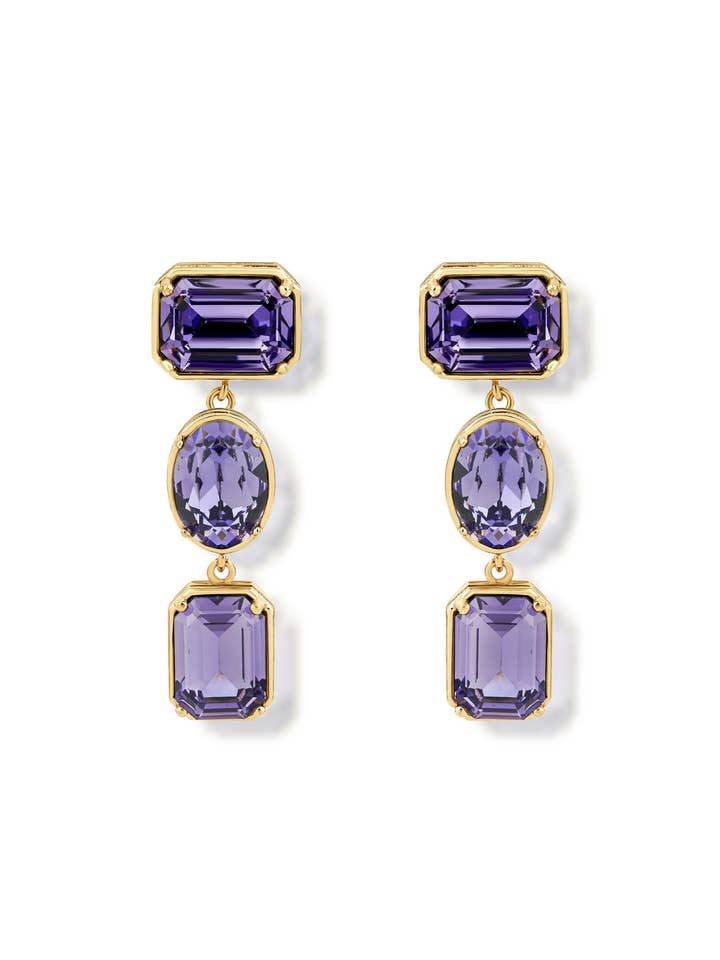 Melodia Trio Mor Küpe for wholesale by Ninon