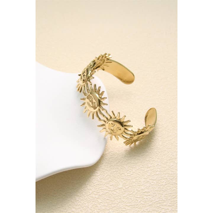 Gold Golden Sun Bangle Bracelet – Bohemian Chic Spirit for wholesale on Faire1