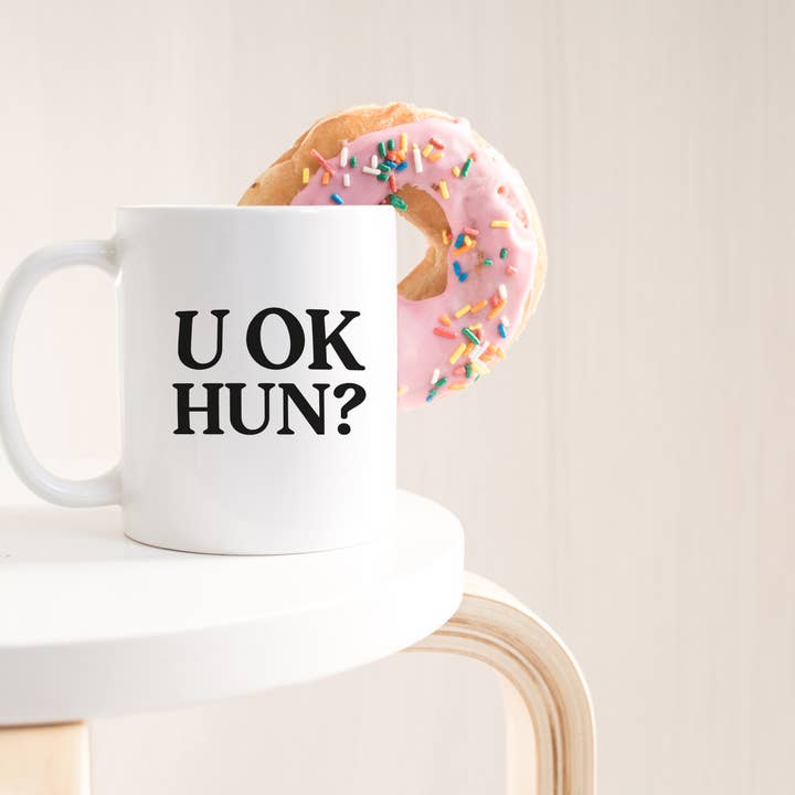 U OK Hun? Graphic Quote Mug for wholesale by Sarah Hurley