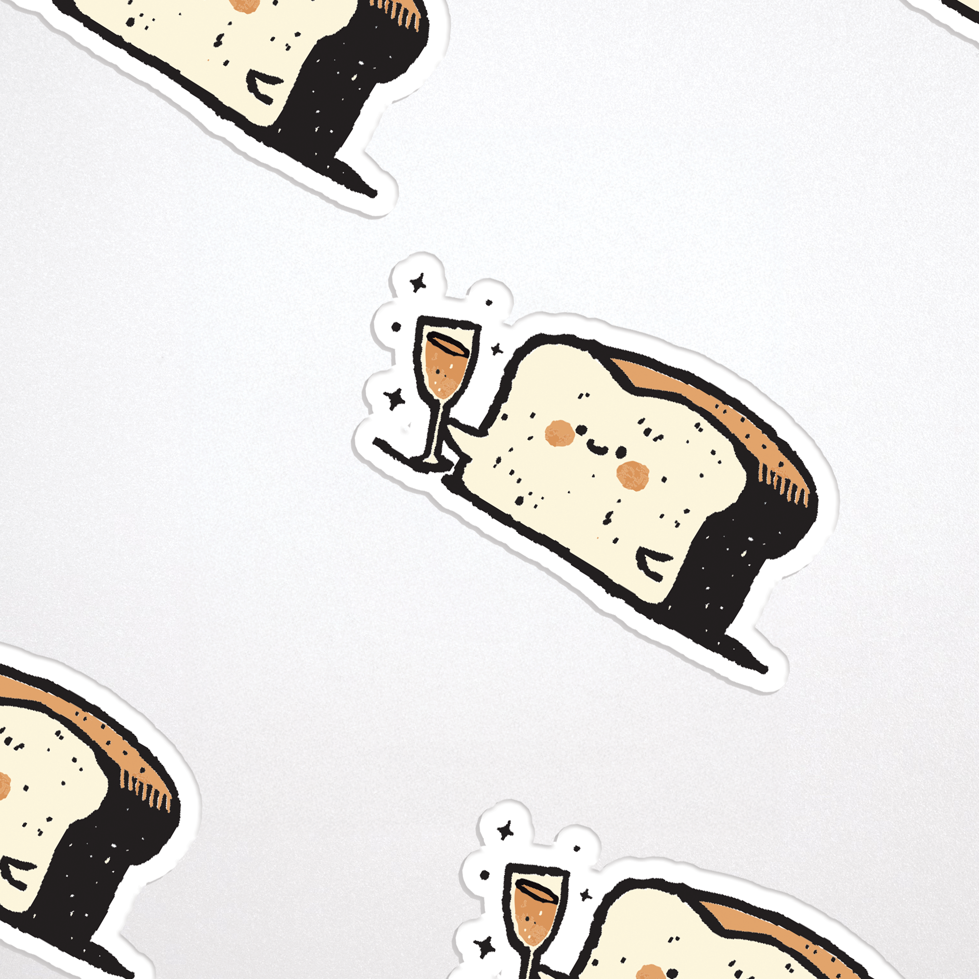 Petty Paper Studio - Wholesale Sticker - A Little Toast - Laminated Vinyl Matte Sticker3