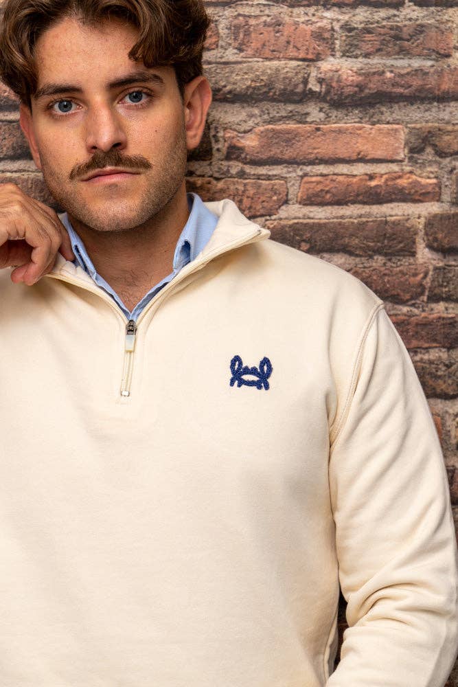 Custi Mikelo: Men's Clothing & Christmas Gifts - Venta al por mayor Sudadera - Unisex - Sudadera Media Cremallera Crema1