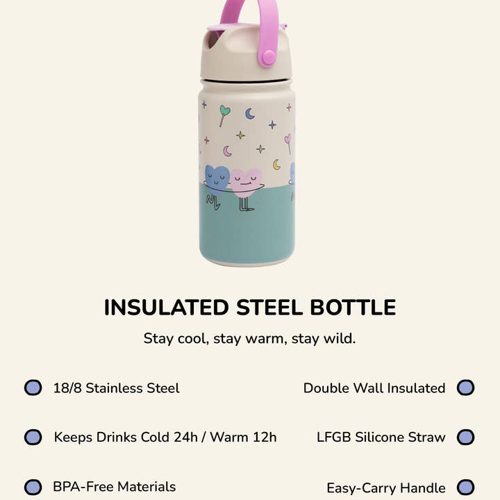 the cotton cloud - Wholesale Water Bottle - Insulated Stainless Steel Bottle for Kids Funky Dogs4