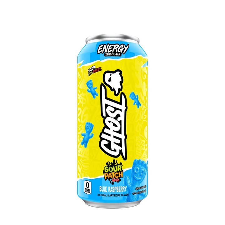 I Got Your Candy - Wholesale Sports/Energy Drink - Ghost Energy Drink Sour Patch Kids Blue Raspberry 16oz -12ct