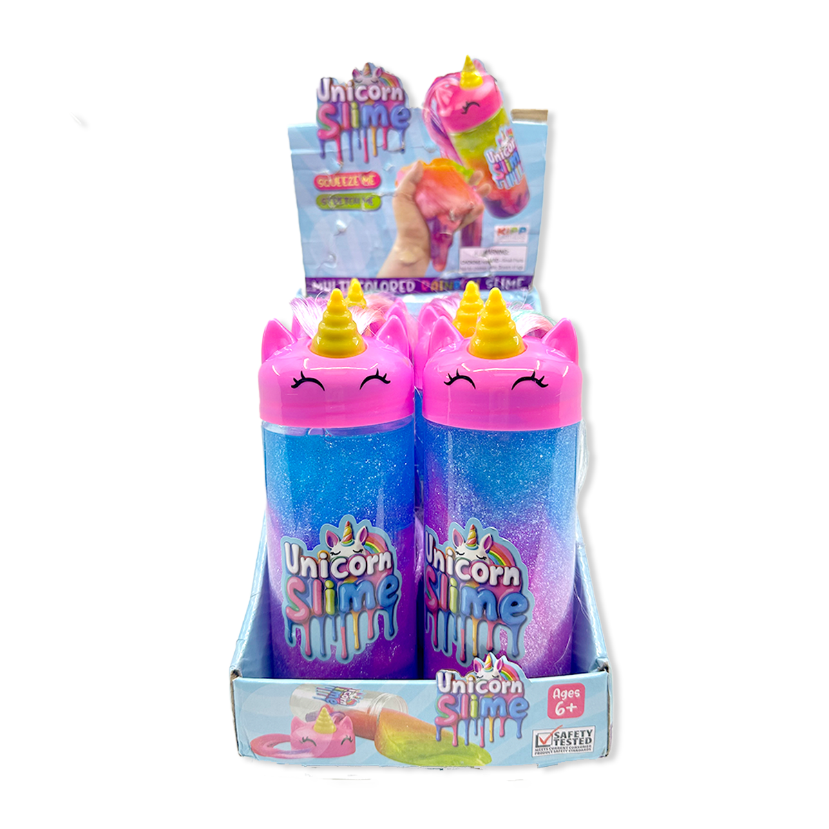 Novelty Brands - Wholesale Putty/Slime - Kids - Sparkly Rainbow Unicorn Slime - 6/Display4