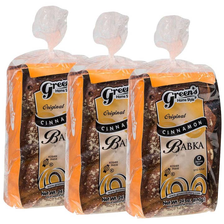 Green's Babka - Wholesale Cake - Green's Bakery Cinnamon Loaf Babka, 3 Pack 24 oz