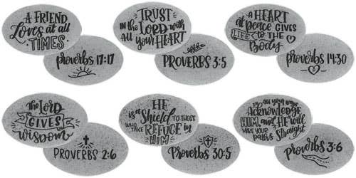 AngelStar - Wholesale Keepsake Coin/Token - Proverbs Stone 72pc Assortment1