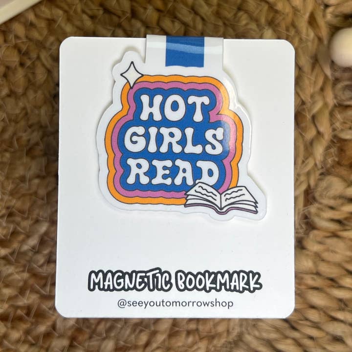 Magnetic Bookmark – Hot Girls Read | Trendy Reader Gift for wholesale by See You Tomorrow Shop