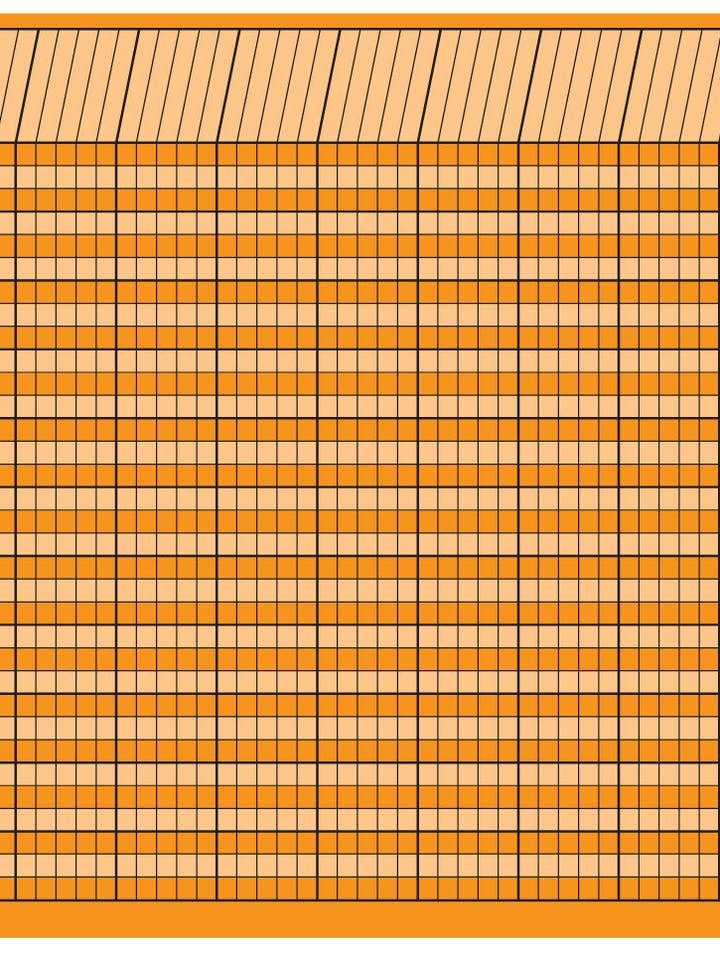 Horizontales Diagramm — Orange für den Großhandel von Creative Shapes Etc.