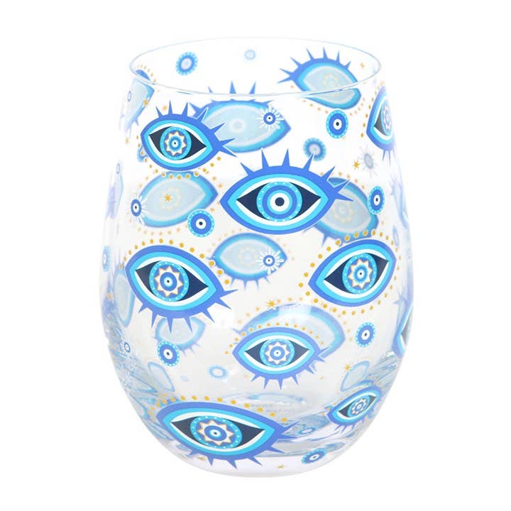 Something Different Wholesale - Wholesale Wine Glass - All Seeing Eye Print Stemless Glass2