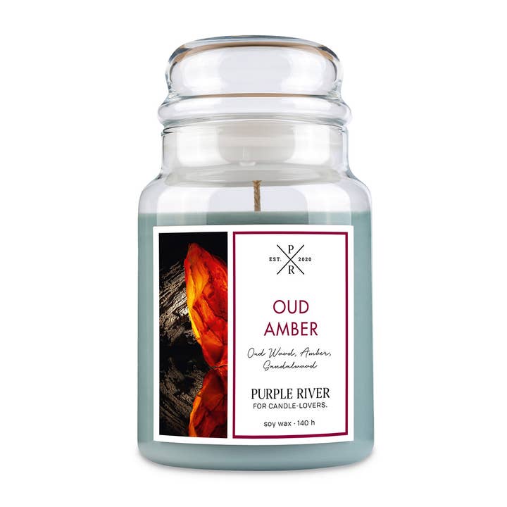 Duftlys Oud & Amber - 623g for engroshandel hos Purple River