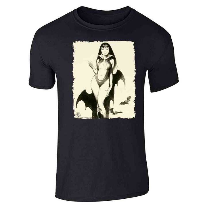 Vampire Mistress Sketch af Frank Frazetta Art Unisex T-shirt for engroshandel hos Pop Threads