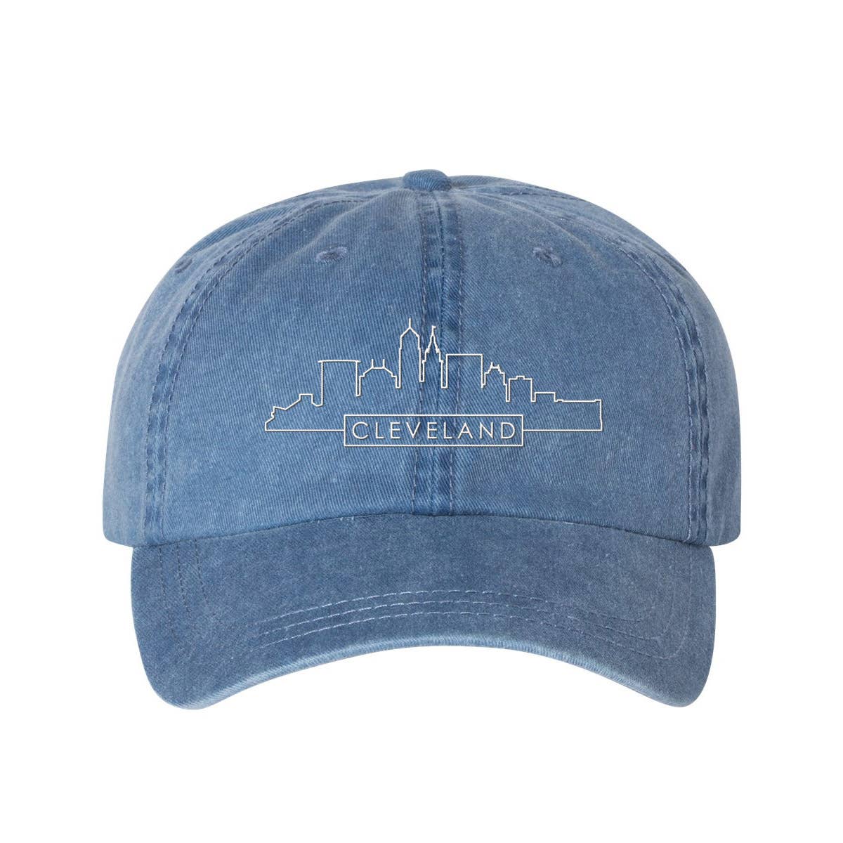 Lucky Luna Apparel - Vendita all'ingrosso Cappellino da baseball - Unisex - Cappello da papà Skyline Cleveland ricamato a pigmenti9