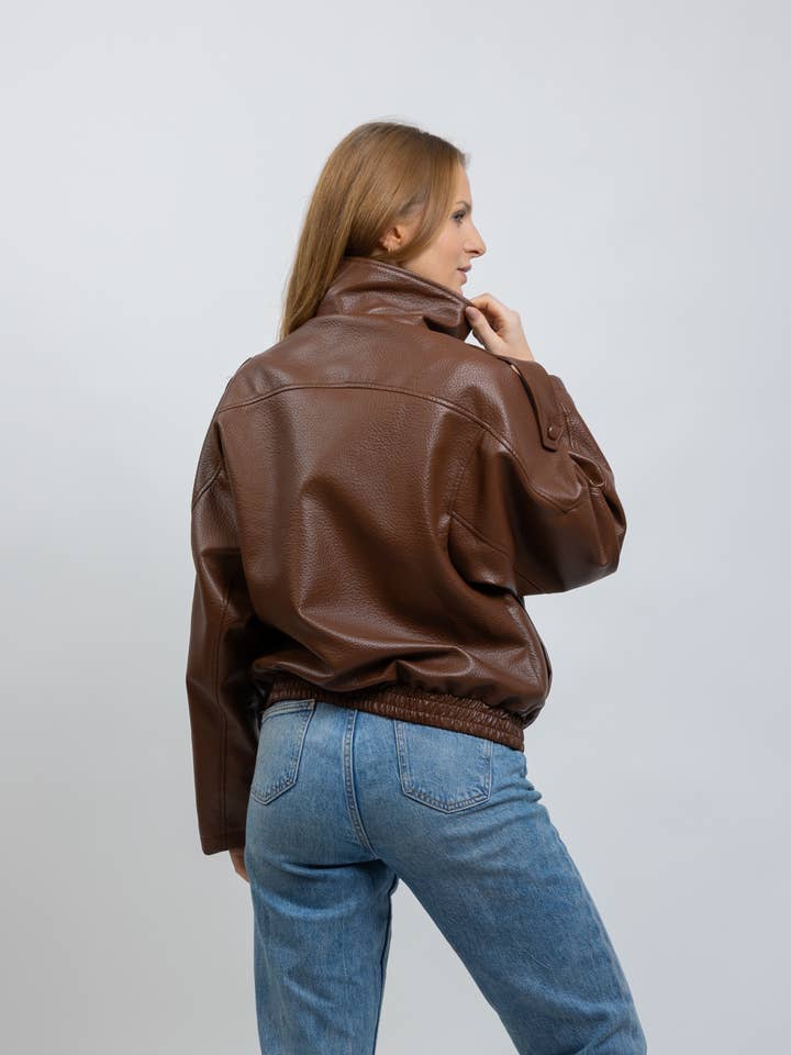 KZELL PARIS - Wholesale Leather Jacket - Women's - FAUX LEATHER BIKER JACKET12