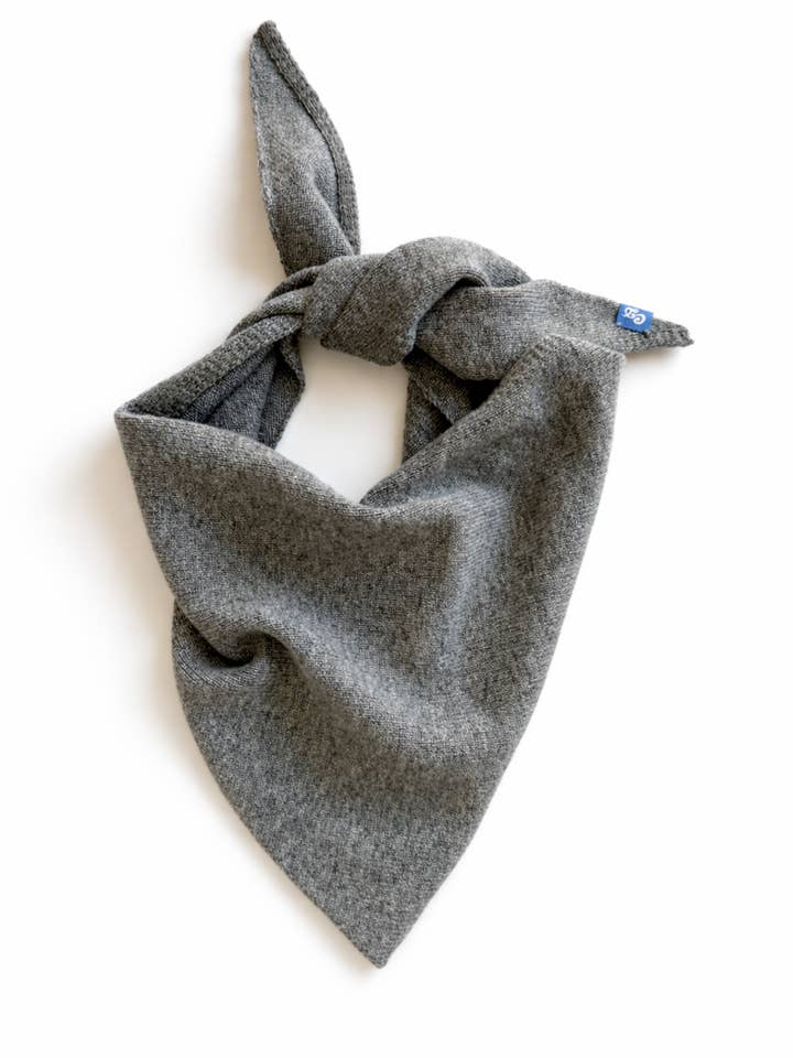 Tina Merino Cashmere Triangle Scarf in Flannel for wholesale by Chicky Dickies