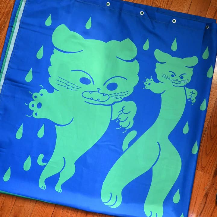 Natali Koromoto - Wholesale Shower Curtain - "DRY CATS" Shower curtain6
