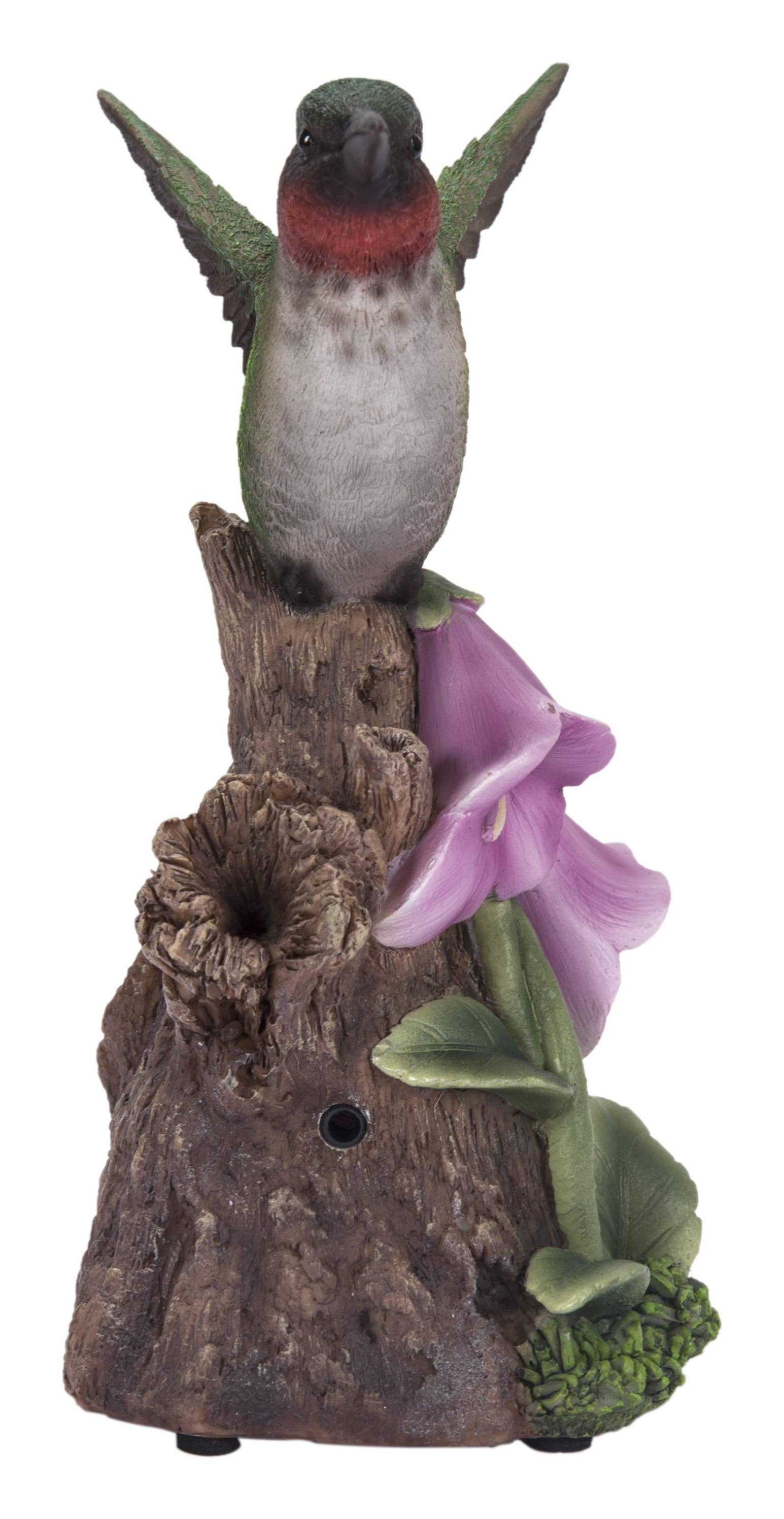Hi-Line Gift Ltd. - Wholesale Decorative Figurine - Motion Activated Singing Hummingbird On Foxglove2
