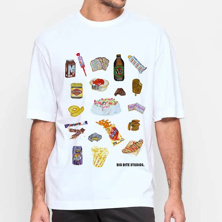 Camiseta Great Australian Bite — Favoritos foodie — por Big Bite Studios para venta al por mayor de Big Bite Studios